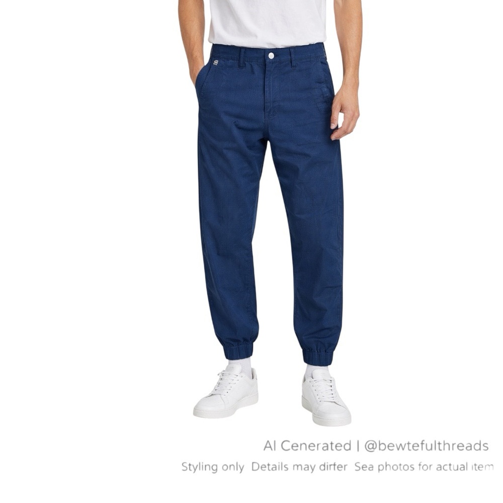 G-Star RAW W28 Blue Bronson Tapered Elastic Cuff Pant